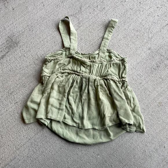 Fairycore babydoll tank light green cottage boho top - Picture 5 of 6